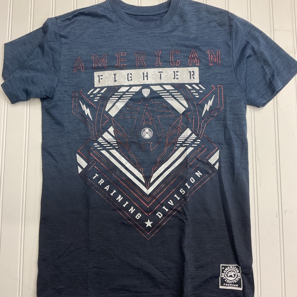 American Fighter Training Division Gradient Graphic Tee Blue Men's Size